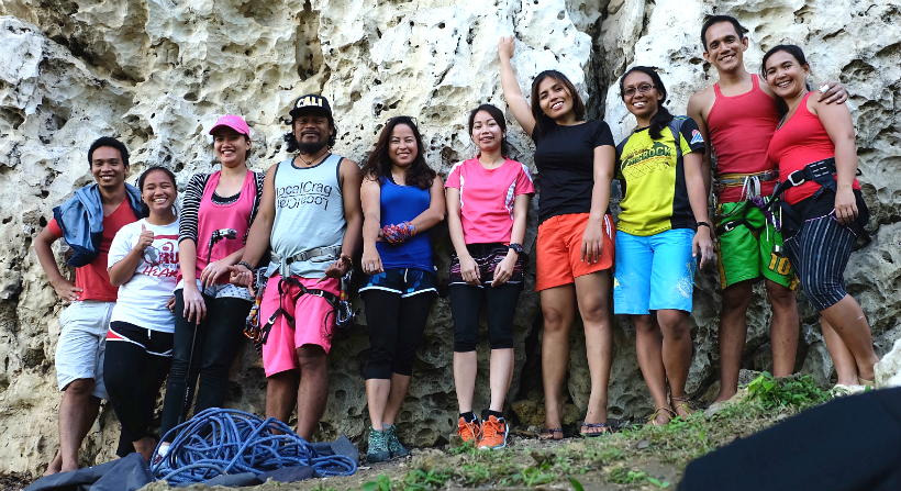 My Awesome Climbing Team (from the right): Neil, Marj, Gly, Enie, Kara, Jewel, me, Apple, Gian, and Sheila.